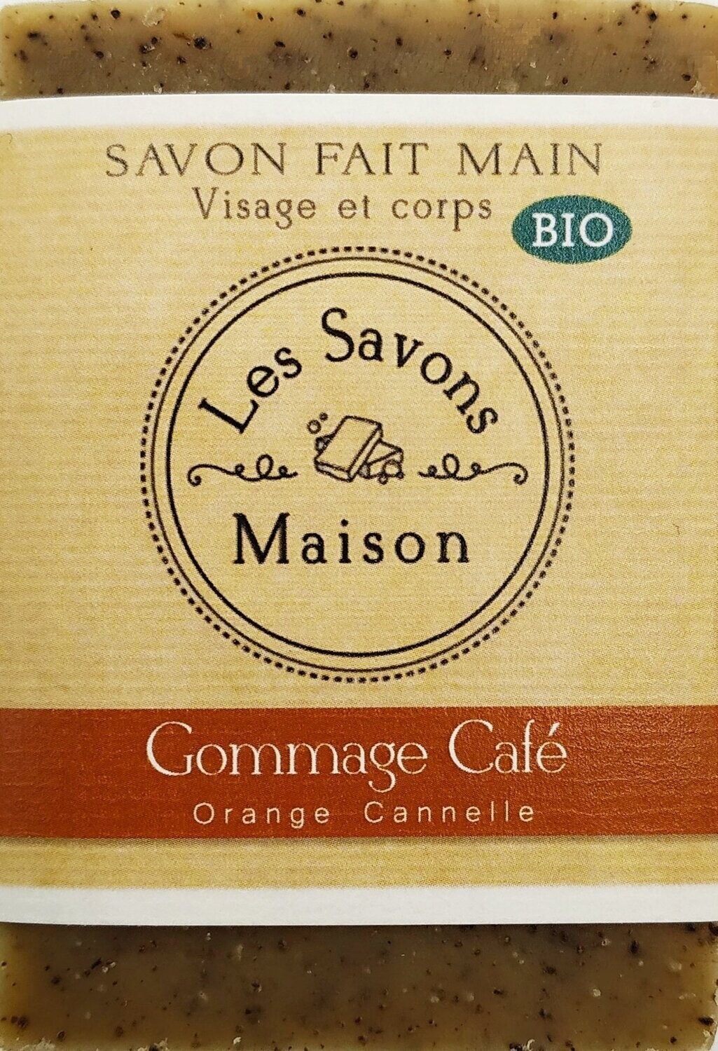 Savon bio Gommage Café Orange-Cannelle 100g
