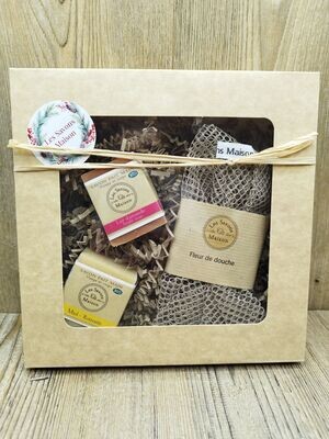Coffret savons 50g et fleur de douche
