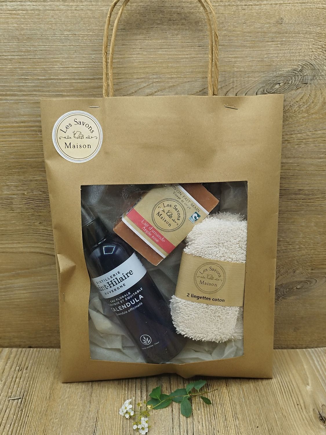 Coffret savon 100g hydrolat et lingettes