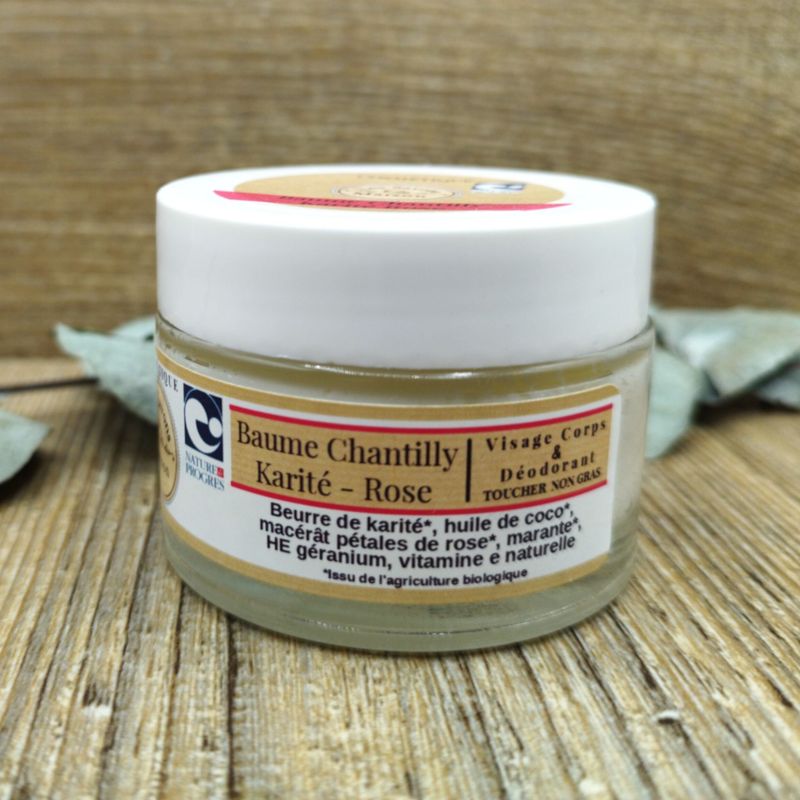 Baume chantilly  karité rose 50ml  Peau nourrie, douce & parfumée