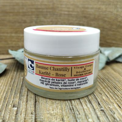 Baume chantilly  karité rose 50ml  Peau nourrie, douce & parfumée