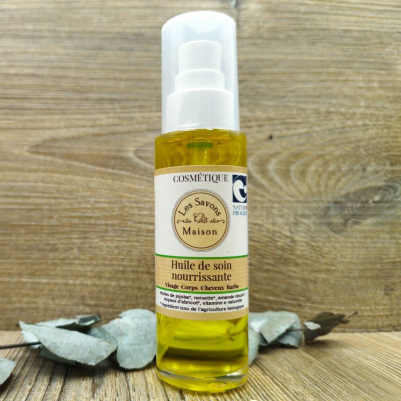 Huile de soin nourrissante  50ml Peau souple & barbe nourrie