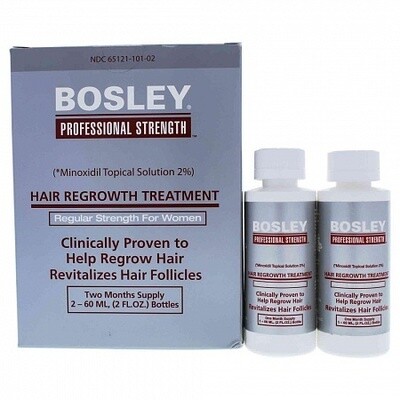 Усилитель роста волос Bosley (Миноксидил 2%) для женщин/ HAIR REGROWTH TREATMENT Regular Strength for Women/60ml*2 /Bosley Pro