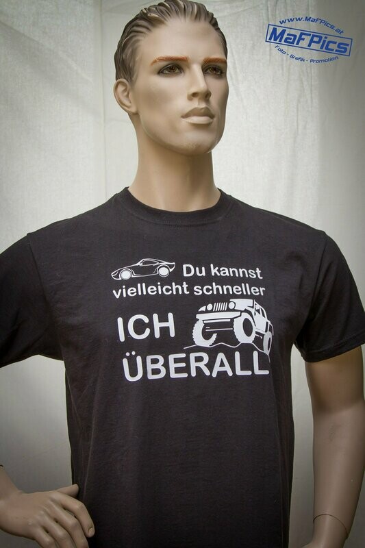Shirt  schwarz mit Aufdruck einfärbig