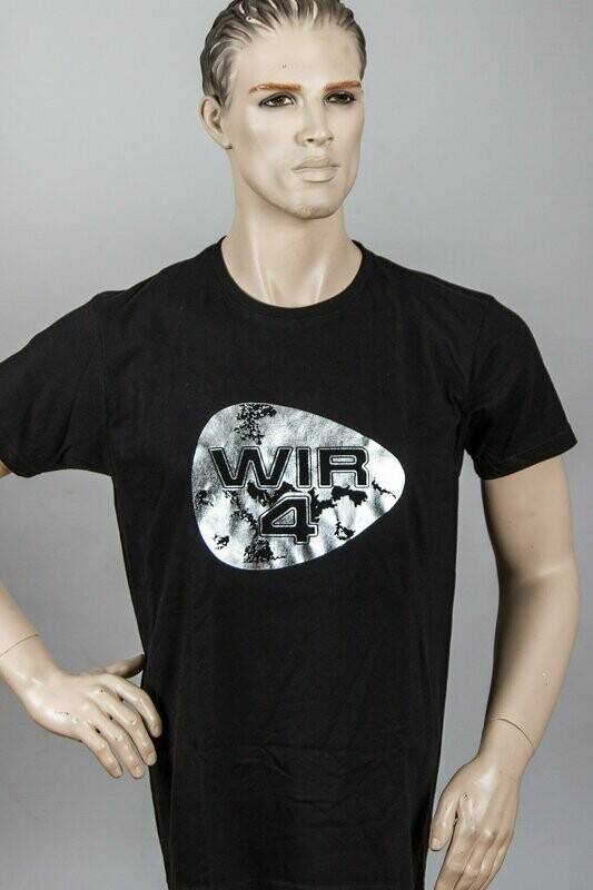 WIR4 T-Shirt Schwarz-Silber