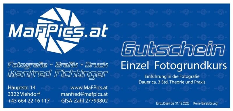 Gutschein  vom Knipser zum Fotografen