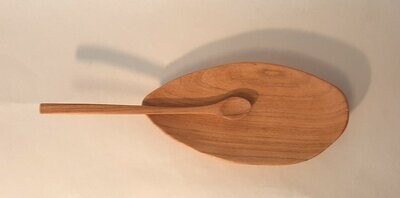Cuenco y cuchara de madera de cerezo. Tea 1
