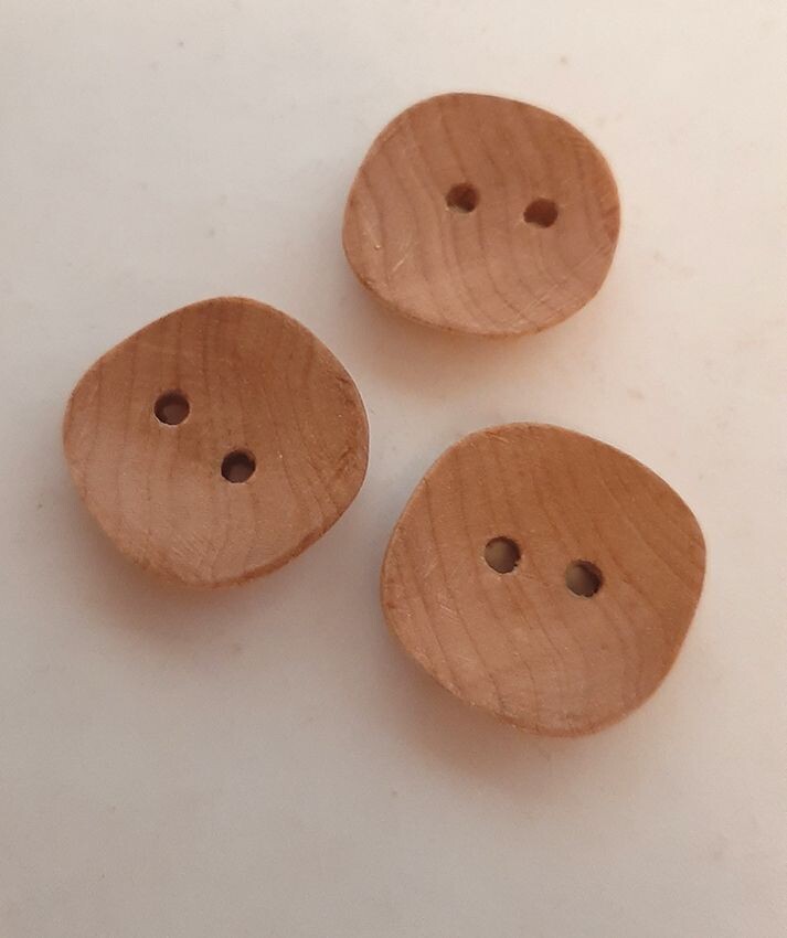 Juego de botones de madera de arce