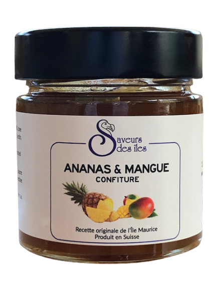 Confiture maison à l&#39;ananas &amp; mangue - pot de 200 gr