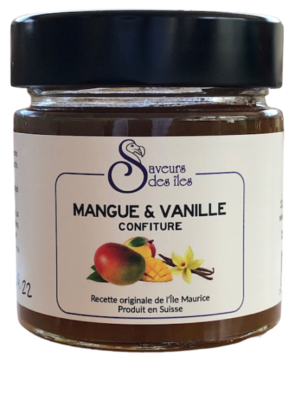 Confiture maison à la mangue & vanille - pot de 250 gr