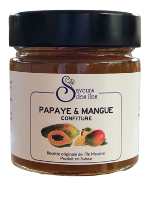 Confiture maison à la papaye & mangue - pot de 200 gr