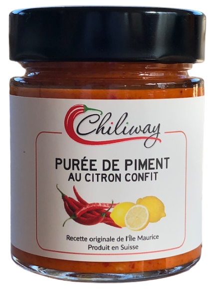 Purée de piment au citron confit - pot de 140 gr