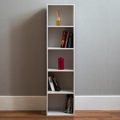 Books and accessories unit with shelves - White