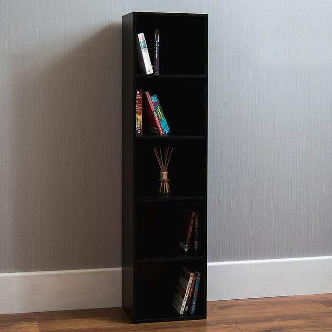 Books and accessories unit with shelves - Black