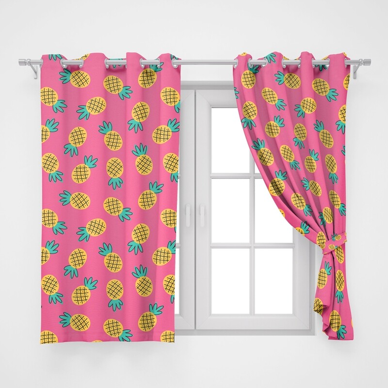 Home2go Pineapple Single Curtain - 145*260 cm