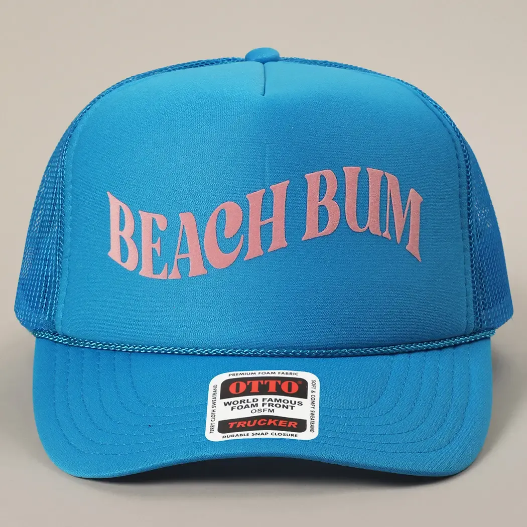 Beach Bum Printed Trucker Hat
