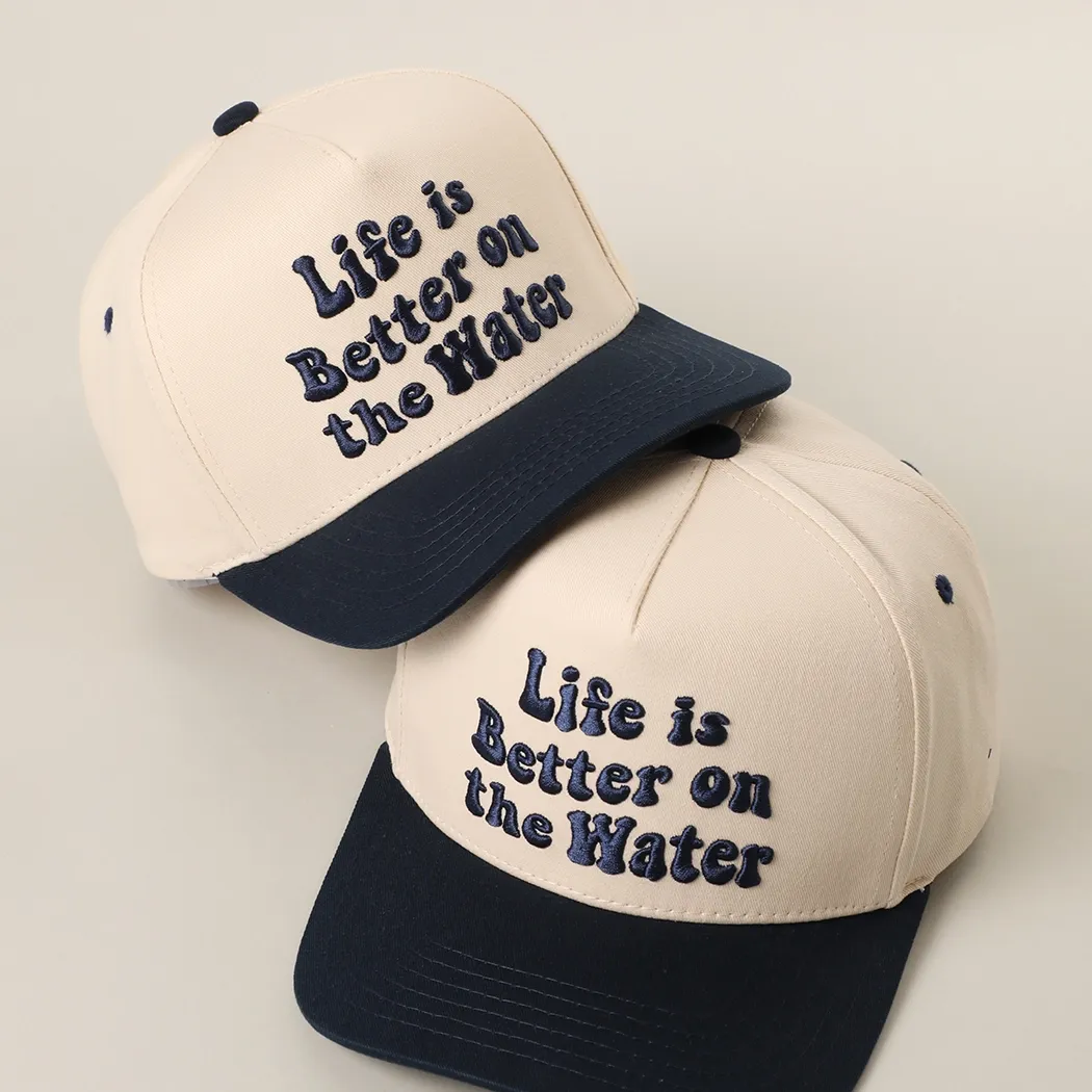 Life Is Better On The Water Embroidered Trucker