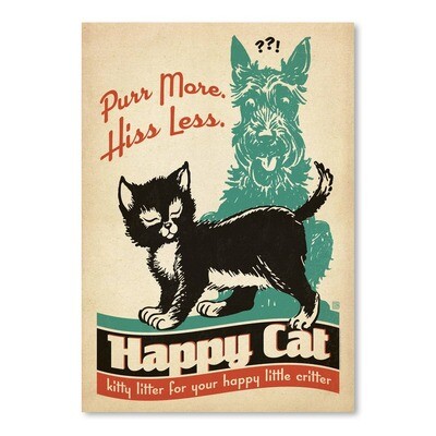 Vintage Advertisement Poster: Dog & Cat Vintage Advertisement Poster: Dog & Cat