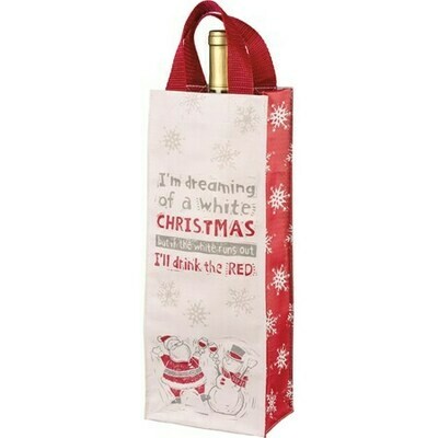 Christmas Wine Bottle Tote: I'll Drink The Red Christmas Wine Bottle Tote: I'll Drink The Red