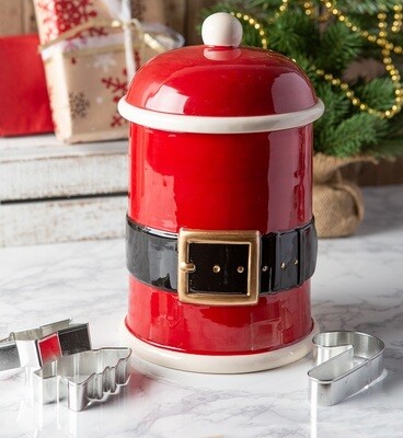 Hand-Painted Santa Cookie Jar (Great for Treats too!)