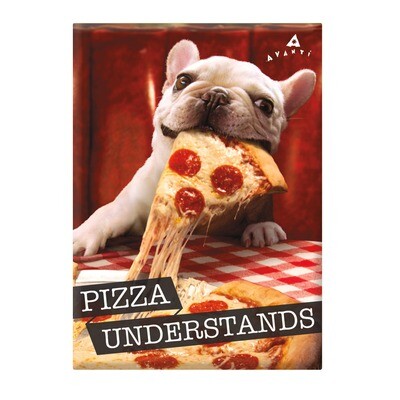 Funny Dog Magnet: Pizza Understands Funny Dog Magnet: Pizza Understands