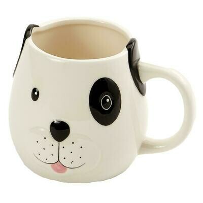 Puppy Dog Face Ceramic Mug: Oversized