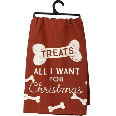 Christmas Kitchen Towel: 'All I Want Are Treats' Christmas Kitchen Towel: 'All I Want Are Treats'