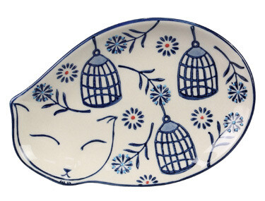 Curled-up Cat Pottery Trinket Dish Curled-up Cat Pottery Trinket Dish