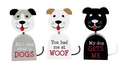 Set of 3 Dog-Shaped Wood Cutouts Set of 3 Dog-Shaped Wood Cutouts
