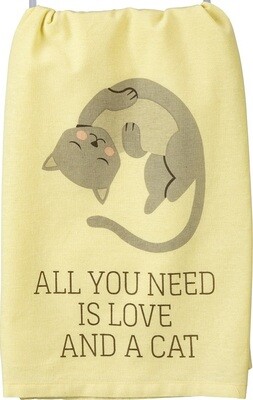 Cat Kitchen Towel: All you need is love and cat
