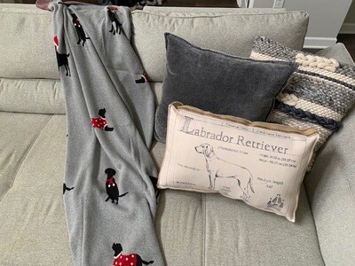 Christmas Black Labradors Blanket Christmas Black Labradors Blanket