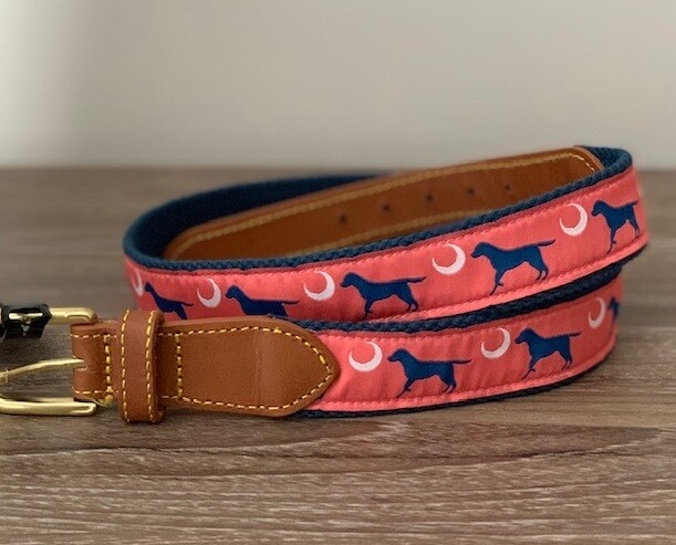 Simply Southern Men's Belt: Crescent Moon and Dog
