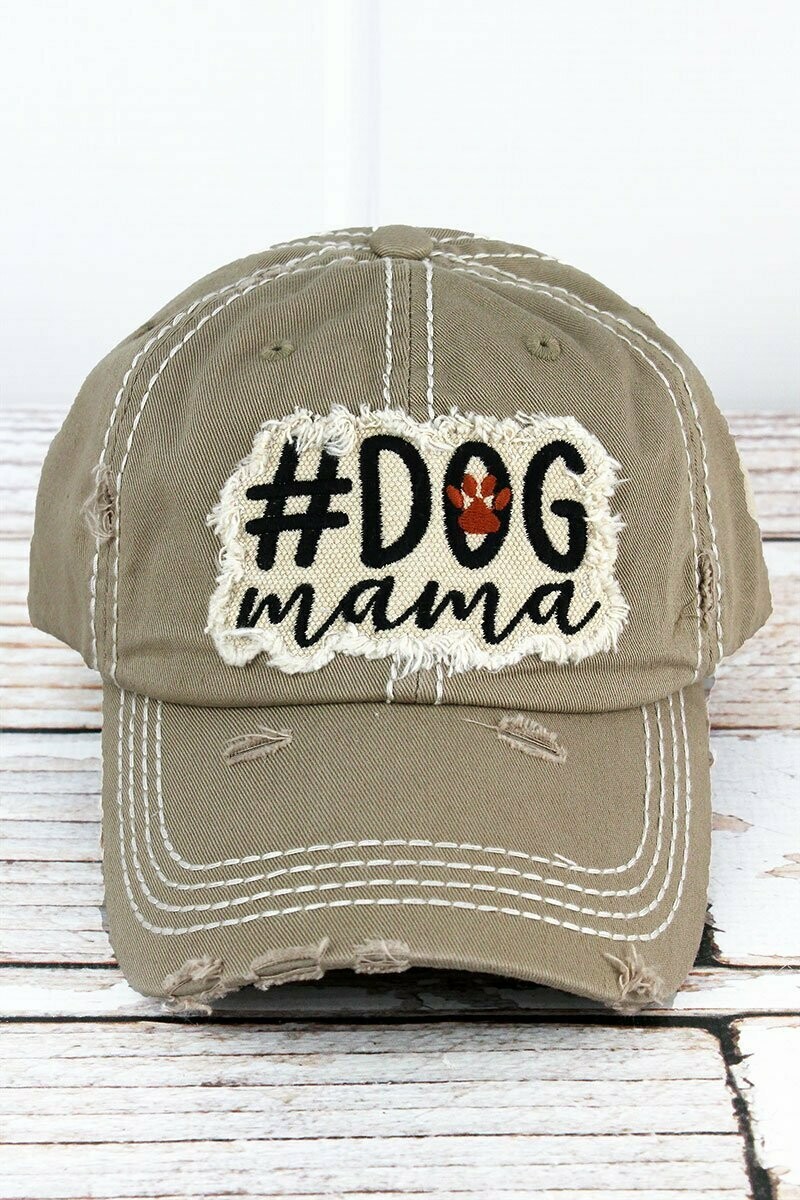 #Dog mama Embroidered Baseball Cap (2 colors!)