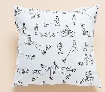 Soft, Decorative Pillow: Dog Walkers Soft, Decorative Pillow: Dog Walkers