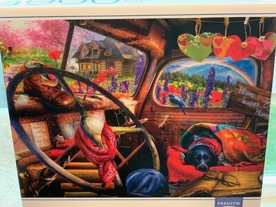 1000 pcs Puzzle" Black Labrador in Farm Truck 1000 pcs Puzzle" Black Labrador in Farm Truck