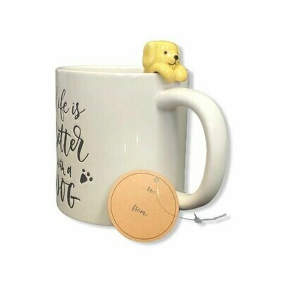 'Life Is Better with a Dog' 3D Mug 🐾 'Life Is Better with a Dog' 3D Mug 🐾