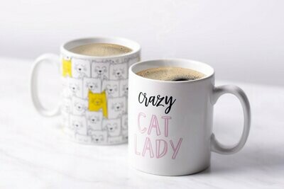 Crazy Cat Lady Matching Mug Set