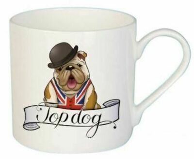 Tattoo 'Top Dog' Bull Dog Mug: British-made Tattoo 'Top Dog' Bull Dog Mug: British-made