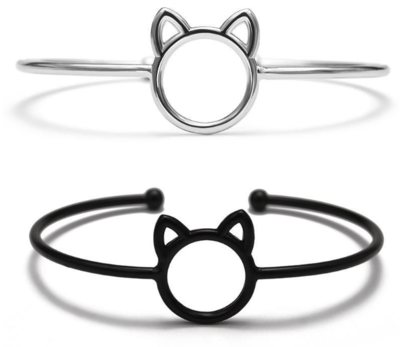 Cat Silhouette Adjustable Bracelet (2 colors)
