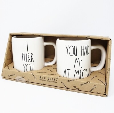 Rae Dunn Mug Set: 'Had Me At Meow' & 'I Purr You' Rae Dunn Mug Set: 'Had Me At Meow' & 'I Purr You'
