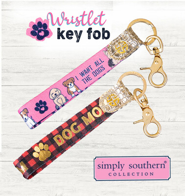 Simply Southern Dog Mom Wristlet Keychain Simply Southern Dog Mom Wristlet Keychain