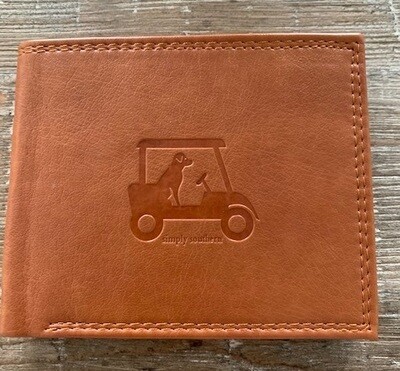 Simply Southern RFID Leather Wallet: Golfing Dog Simply Southern RFID Leather Wallet: Golfing Dog