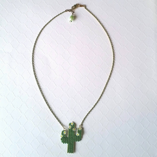 Saguaro Cactus in Bloom Pendant