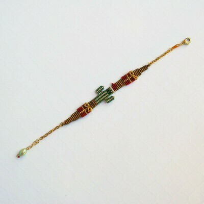 Saguaro Santa Cactus Bracelet