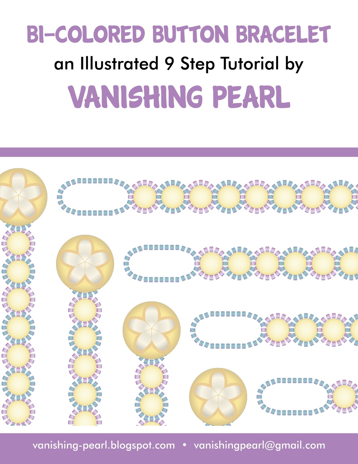 Bi-Colored Button Bracelet Tutorial