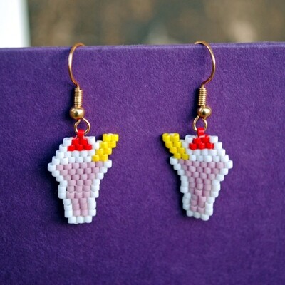 Strawberry Smoothie Earrings