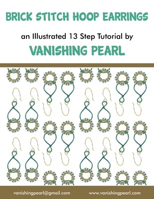 Brick Stitch Circle Braid Earrings: PDF Instant Download Tutorial