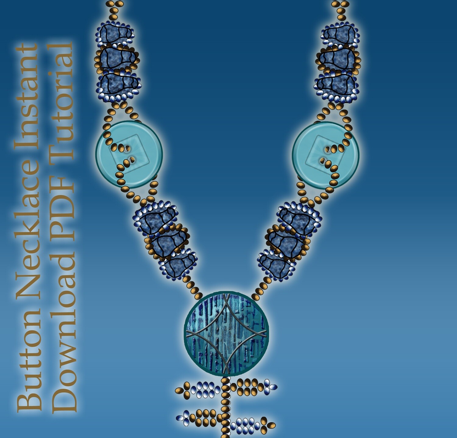 Button Necklace Tutorial: PDF Instant Download
