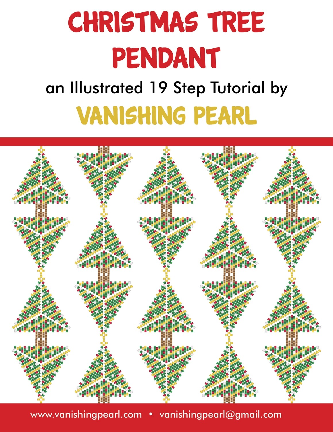 Peyote Stitch Christmas Tree Triangle: PDF Instant Download Tutorial