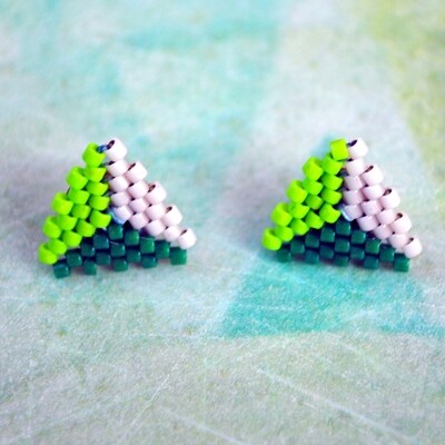Triple Triangle Stud Earrings